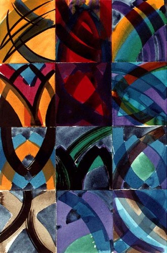 Fotograf: Highway Studio
Værk  titel: Mosaik 
Værk  type: Maleri 
Materiale: Acryl på papir 
Størrelse: 60x40 cm 
Færdiggjort: 1989 