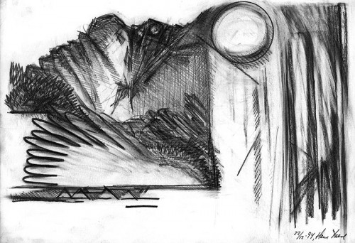 Fotograf: AGD
Værk  titel: Moonlight 
Værk  type: tegning 
Materiale: blyant på papir 
Størrelse: 21x29 cm 
Færdiggjort: 1994 