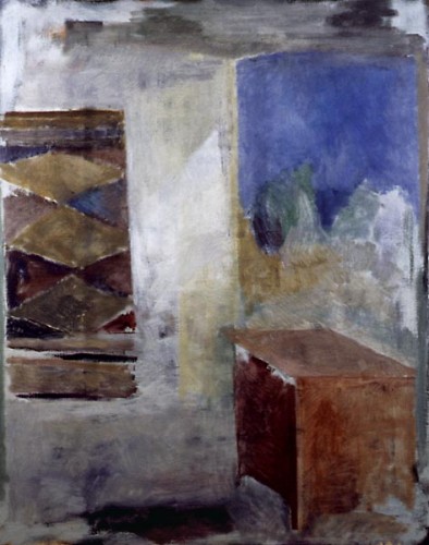 Fotograf: Simon Vejbæk Kinch
Værk  titel: Interiør 
Værk  type: Maleri 
Materiale: Canvas 
Størrelse: 117x94 cm 
Færdiggjort: 1994 