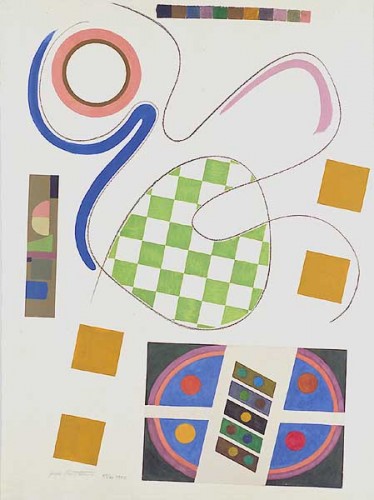 Fotograf: Bent Ryberg
Værk  titel: Hvidt Område 
Værk  type: Gouache collage 
Materiale: Gouache på papir 
Størrelse: 119 x 88,5 cm 
Færdiggjort: 1997 