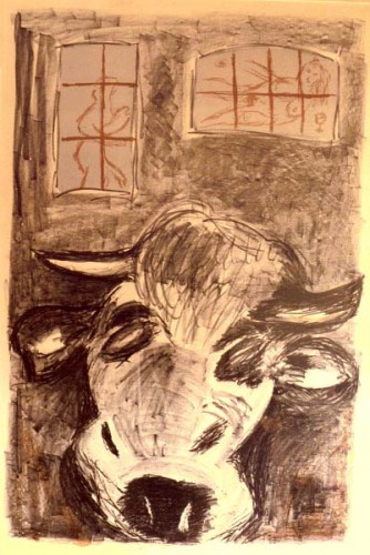 Fotograf: Villy Yde Kjærgaard
Værk  titel: Ensom ko med drømme 
Værk  type: Litografi 
Størrelse: 140x97 cm. 
Færdiggjort: 1989 