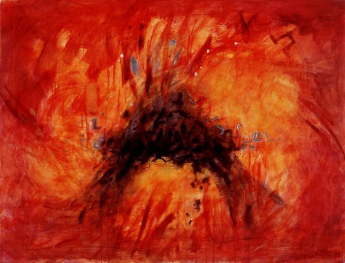 Fotograf: Leif Hansen
Værk  titel: Uden titel 
Værk  type: Maleri 
Materiale: Acryl på lærred 
Størrelse: 95x125 cm 
Færdiggjort: 1997 