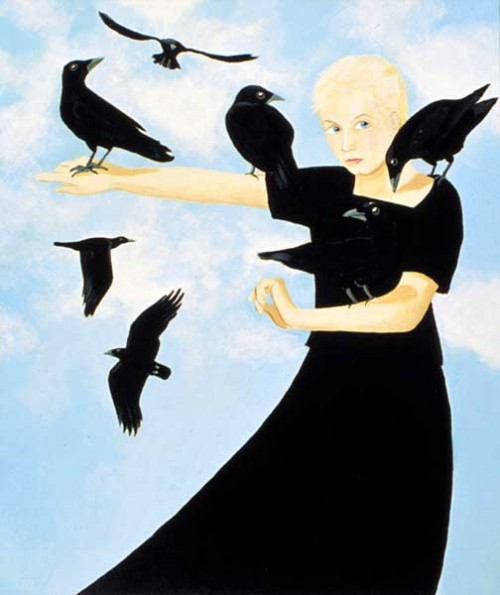 Fotograf: Eget foto
Værk  titel: Life of Young Ursula Winther - Attracting Ravens 
Værk  type: Maleri 
Materiale: Acryl på træ 
Størrelse: 26 x 22 cm 
Færdiggjort: 2001 