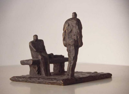 Fotograf: Hans Søndergård
Værk  titel: Scenario 
Værk  type: Skulptur 
Materiale: Bronze 
Størrelse: 8 x 11 x 11 cm 
Færdiggjort: 2001 