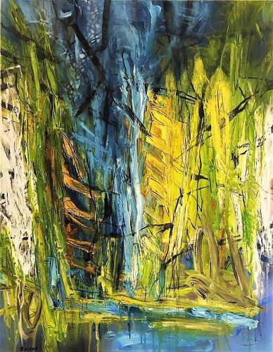 Abstract landscape 90 x 70 cm