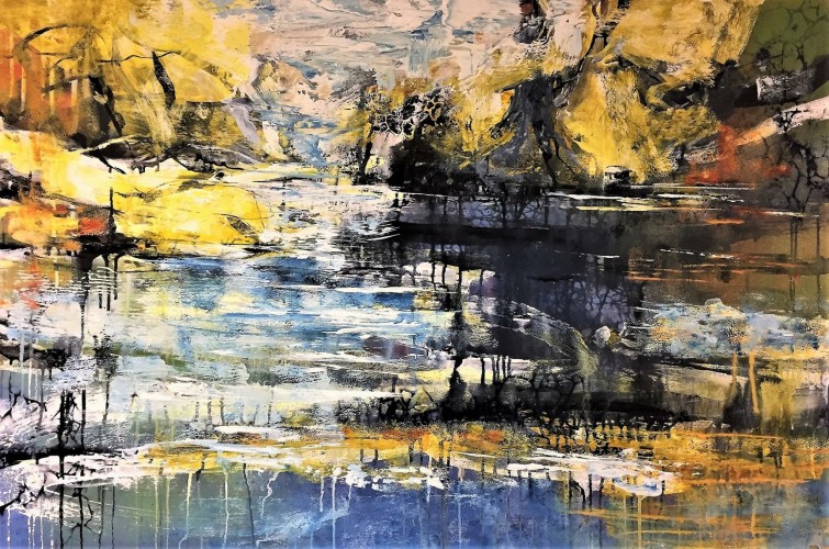Abstract landscape 80 x 120 cm (sold)