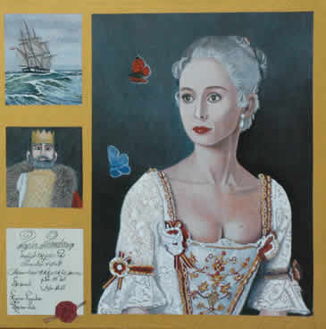 Dronningen, Caroline Mathilde. The Queen, Caroline Mathilde</div>(60 x 60 cm)</div>